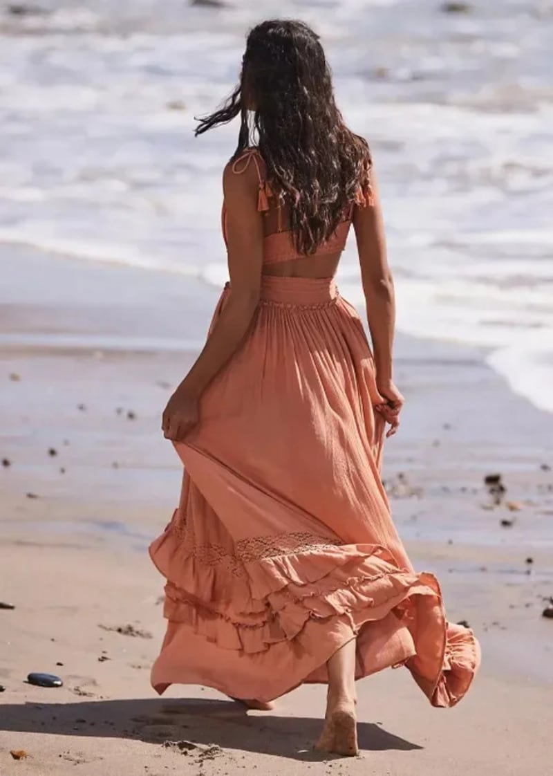 Tiered Maxi Dress Wedding Guest