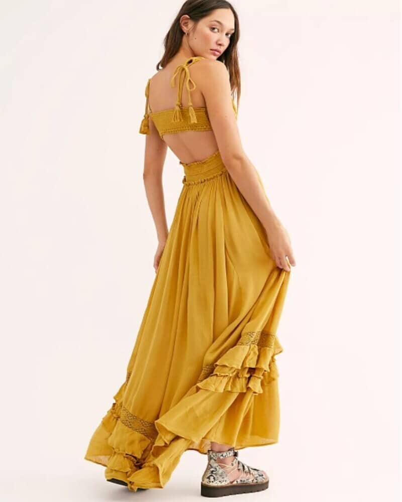 Tiered Maxi Dress Wedding Guest
