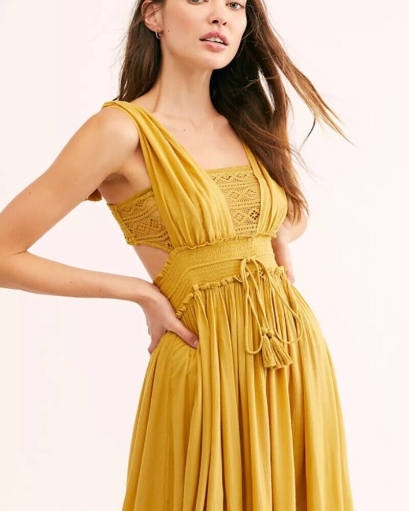 Tiered Maxi Dress Wedding Guest