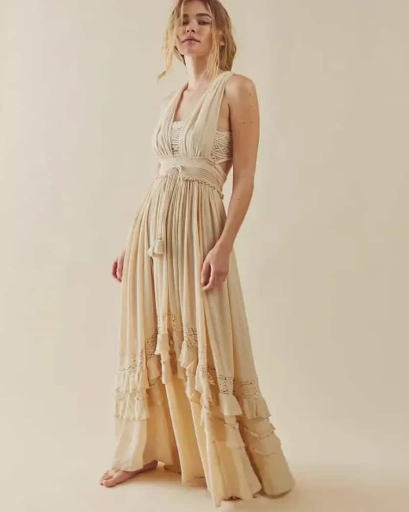 Tiered Maxi Dress Wedding Guest