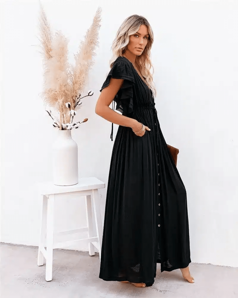 White Hippie Maxi Dress