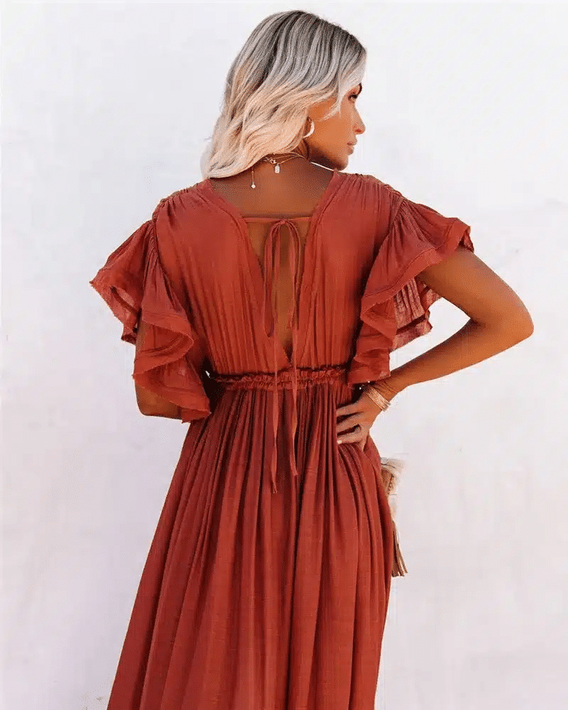 White Hippie Maxi Dress