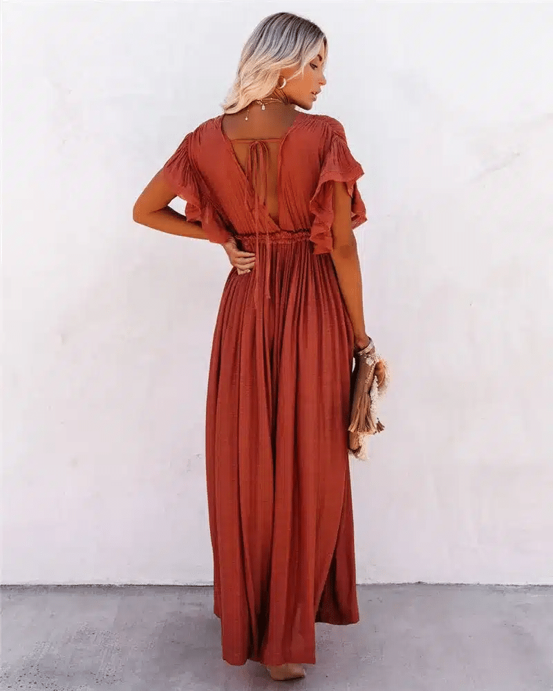 White Hippie Maxi Dress