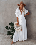 White Hippie Maxi Dress
