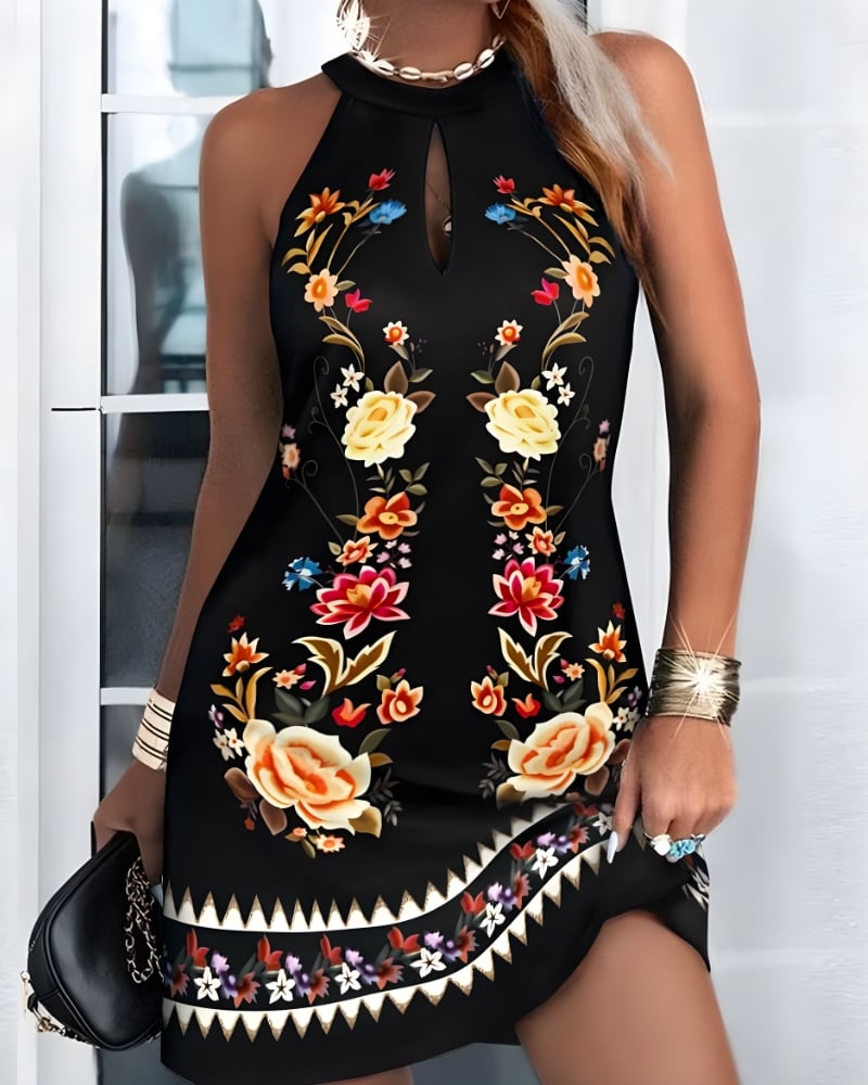 Plus Size Black Boho Dress