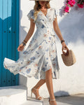 Blue and White Boho Dress