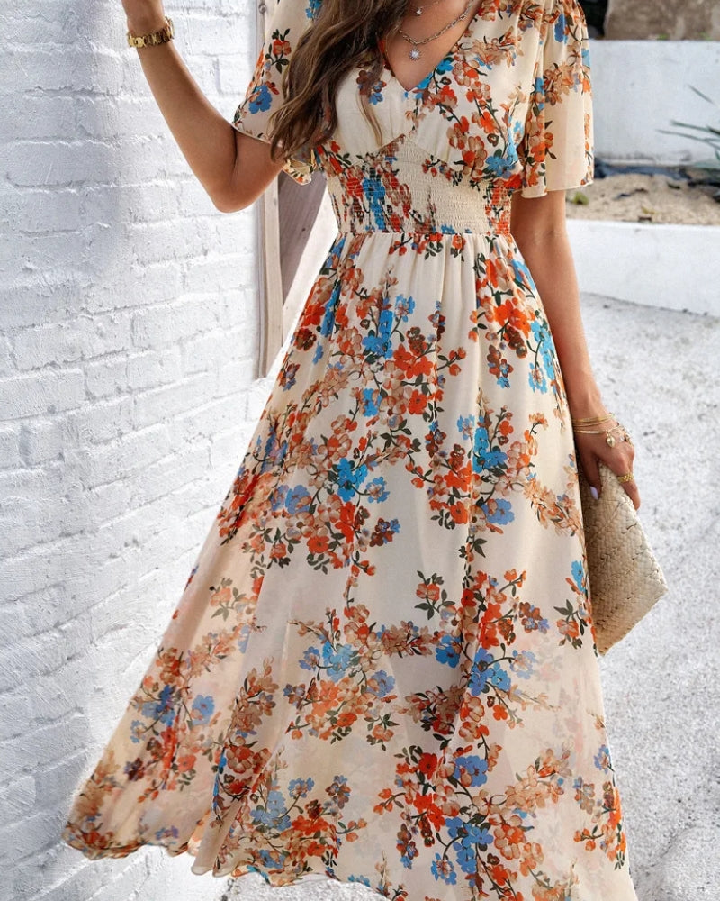 Cream Boho Maxi Dress