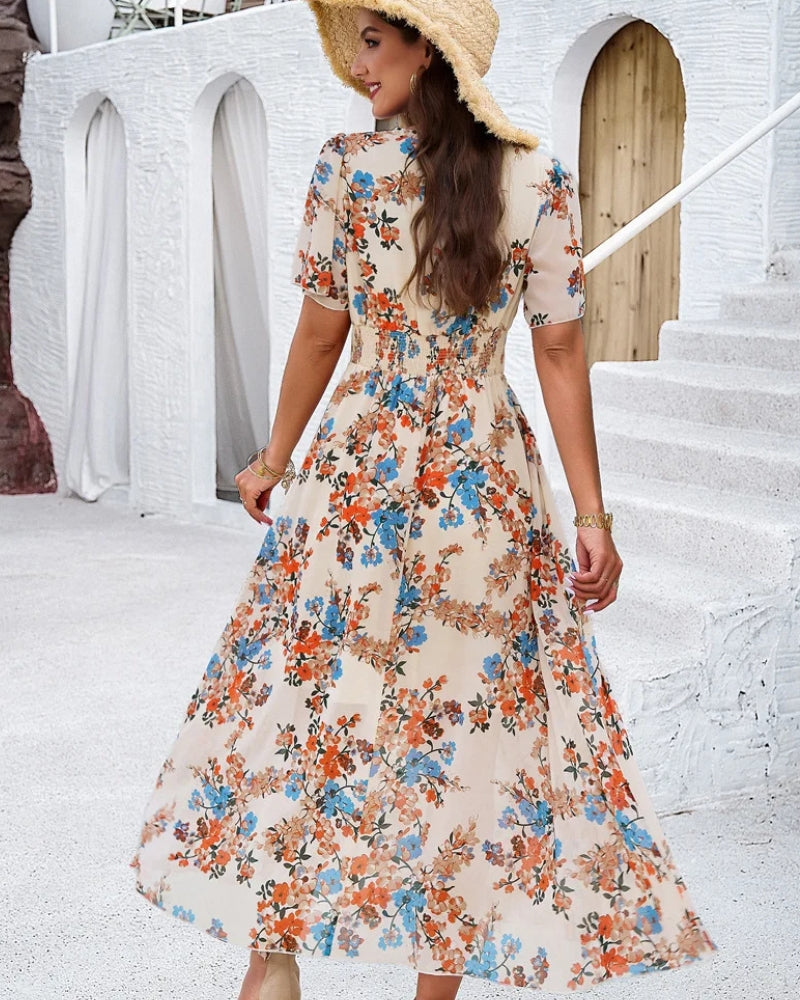 Cream Boho Maxi Dress
