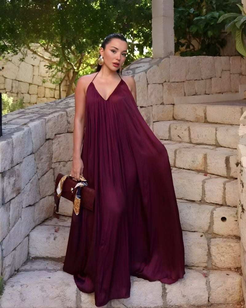 Flowy Halter Maxi Dress