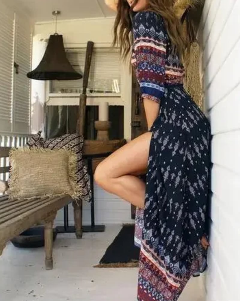 Hippie White Boho Dress