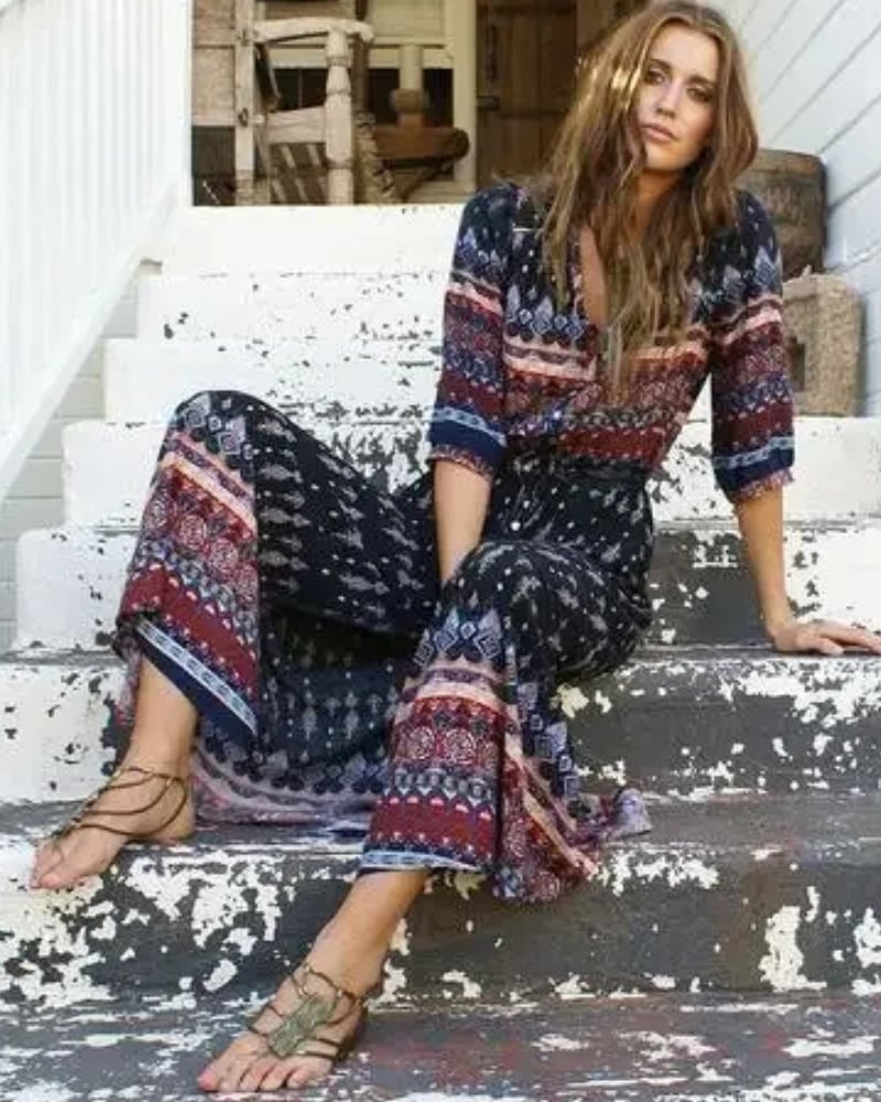 Hippie White Boho Dress