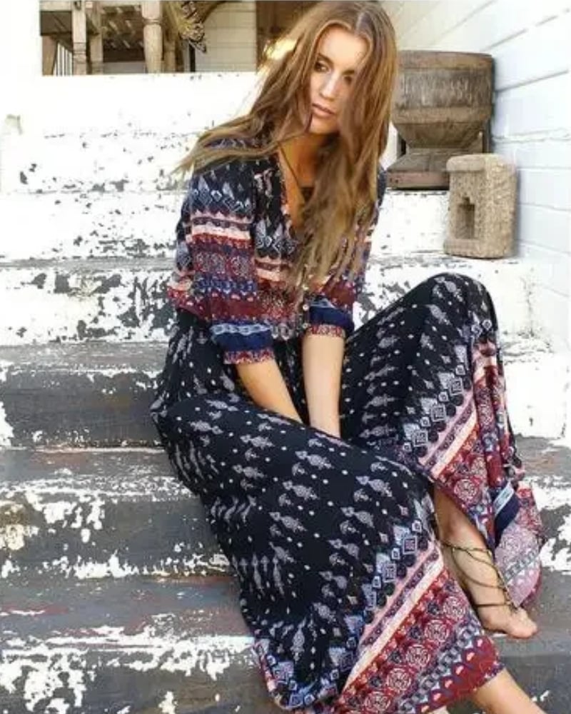 Hippie White Boho Dress