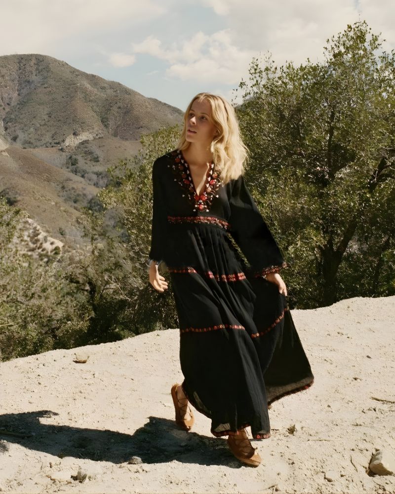 Cotton Boho Maxi Dress