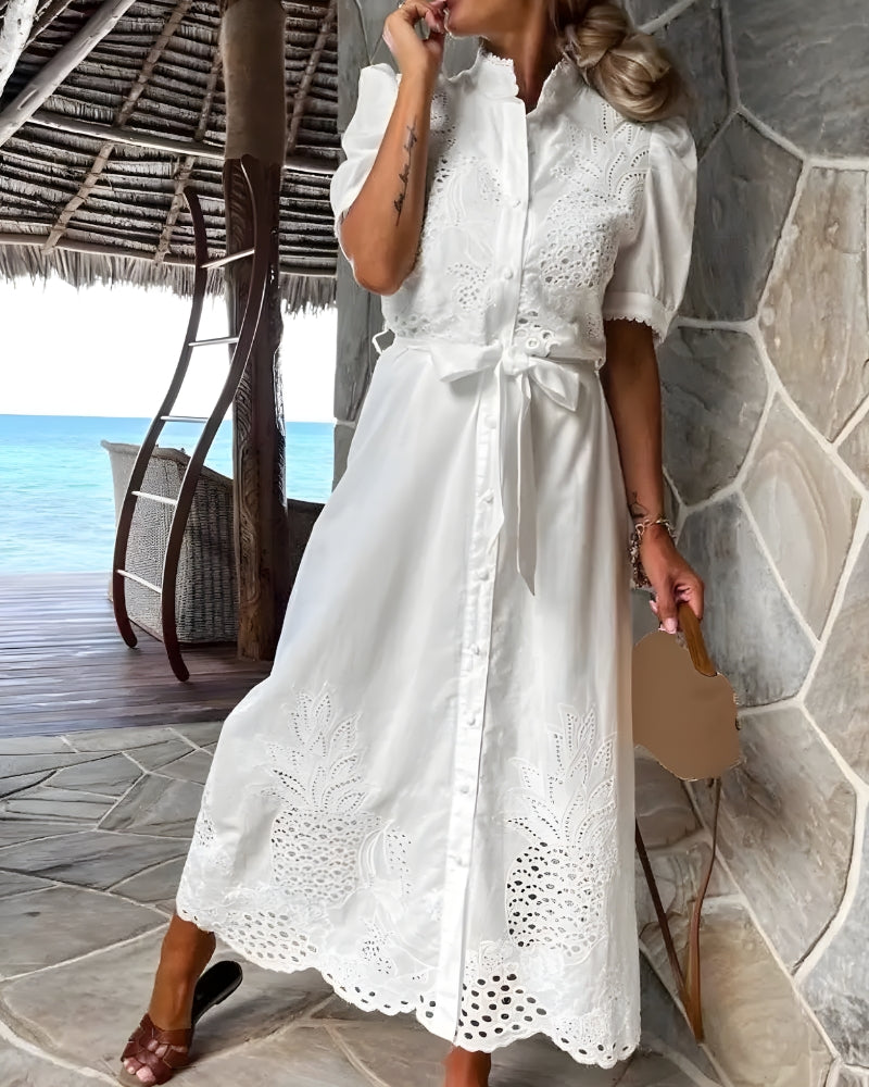 Embroidered Wedding Guest Dress