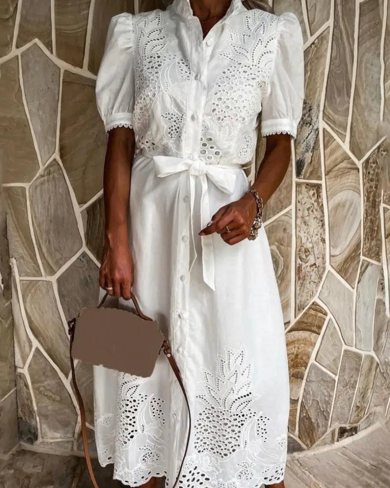 Embroidered Wedding Guest Dress