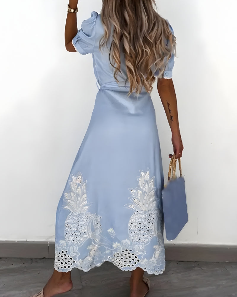 Embroidered Wedding Guest Dress