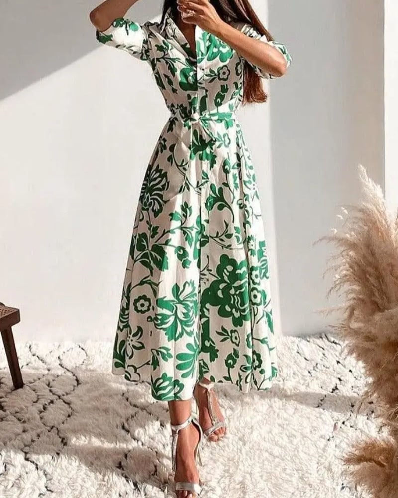White Flowy Maxi Dress