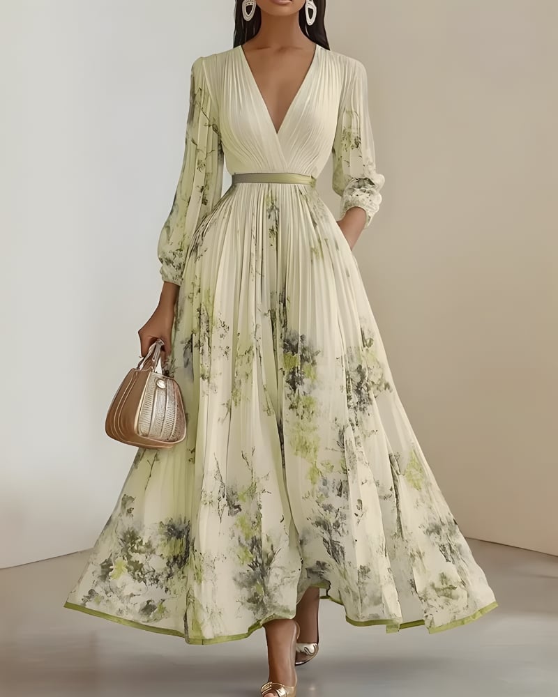 Long Sleeve Long Flowy Dress