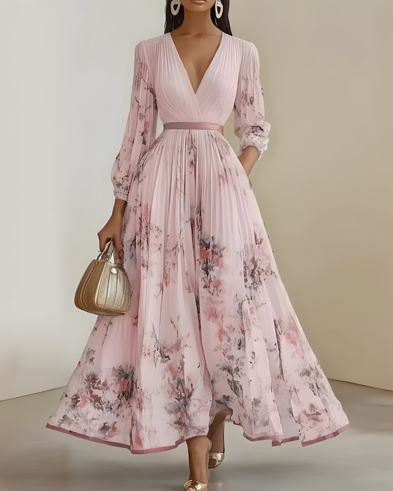 Long Sleeve Long Flowy Dress