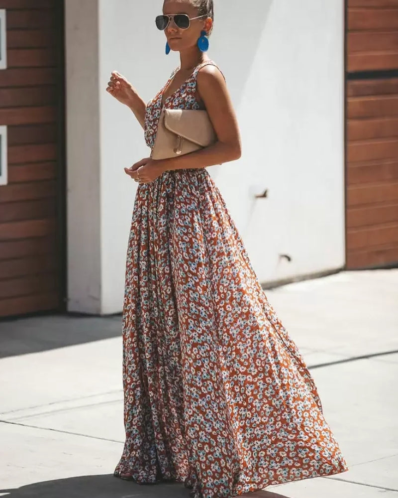 Boho Sleeveless Maxi Dress