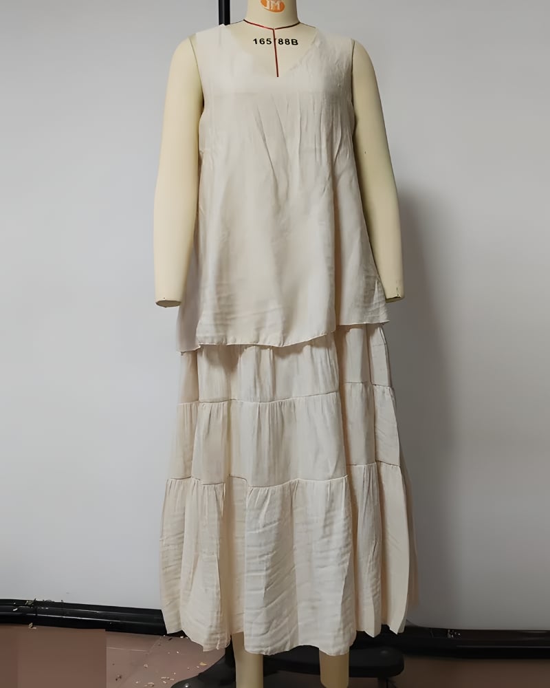 Tiered Cotton Dress