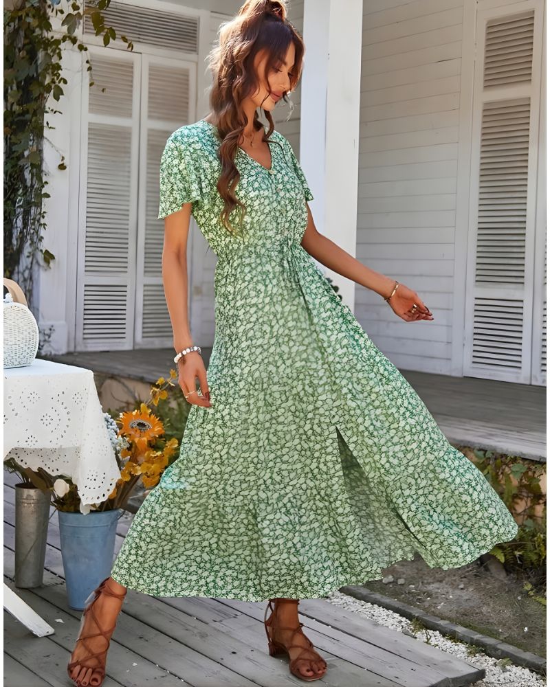 White Boho Maternity Dress