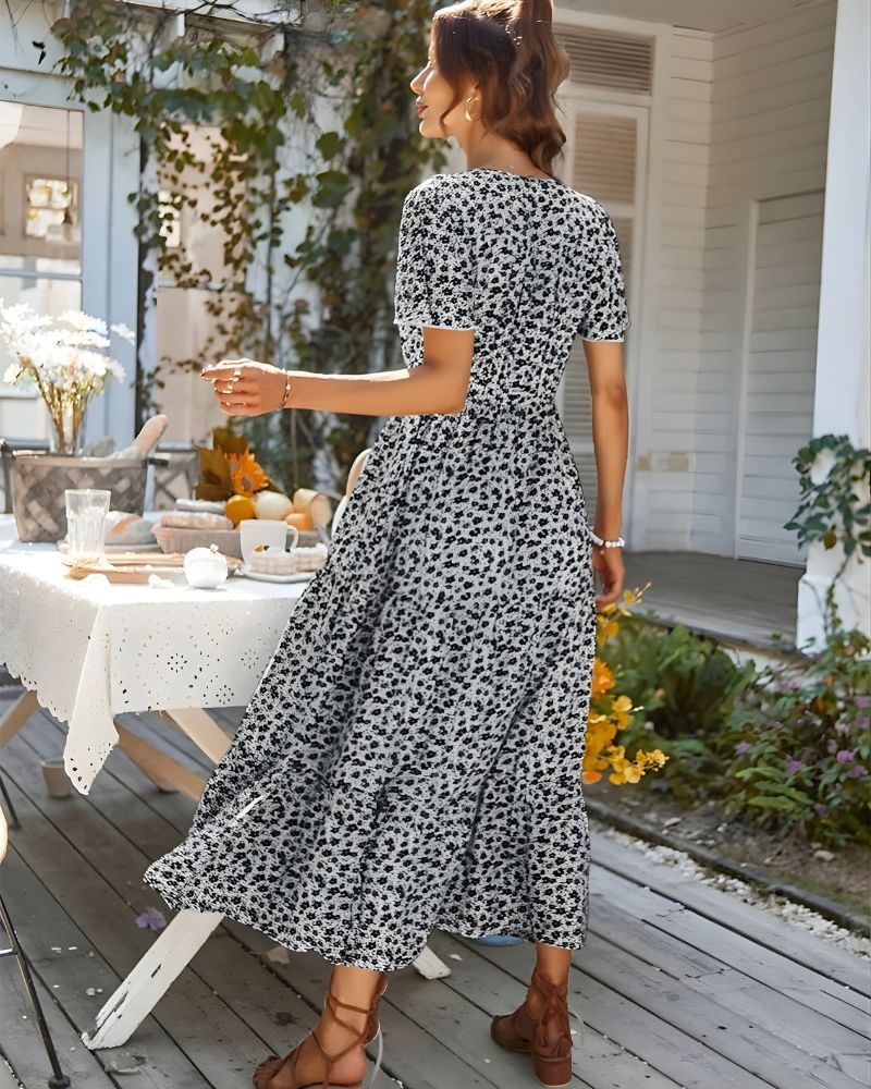 White Boho Maternity Dress