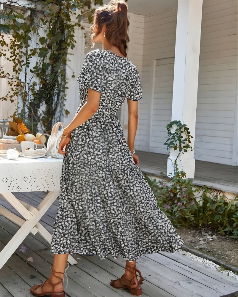 White Boho Maternity Dress