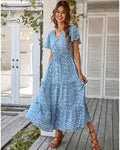 White Boho Maternity Dress