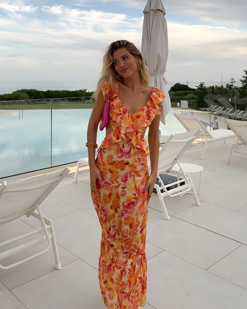Midi Boho Dress for Wedding Guest