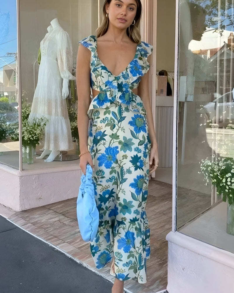 Midi Boho Dress for Wedding Guest