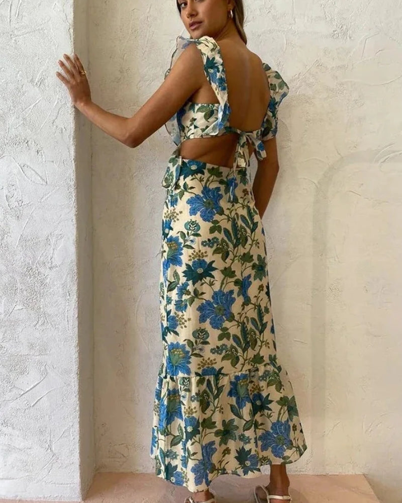 Midi Boho Dress for Wedding Guest