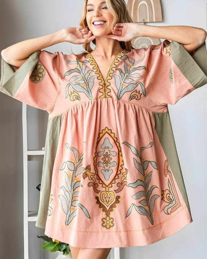 Short Sleeve Flowy Dress