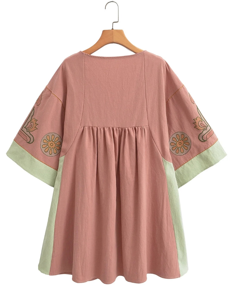 Short Sleeve Flowy Dress