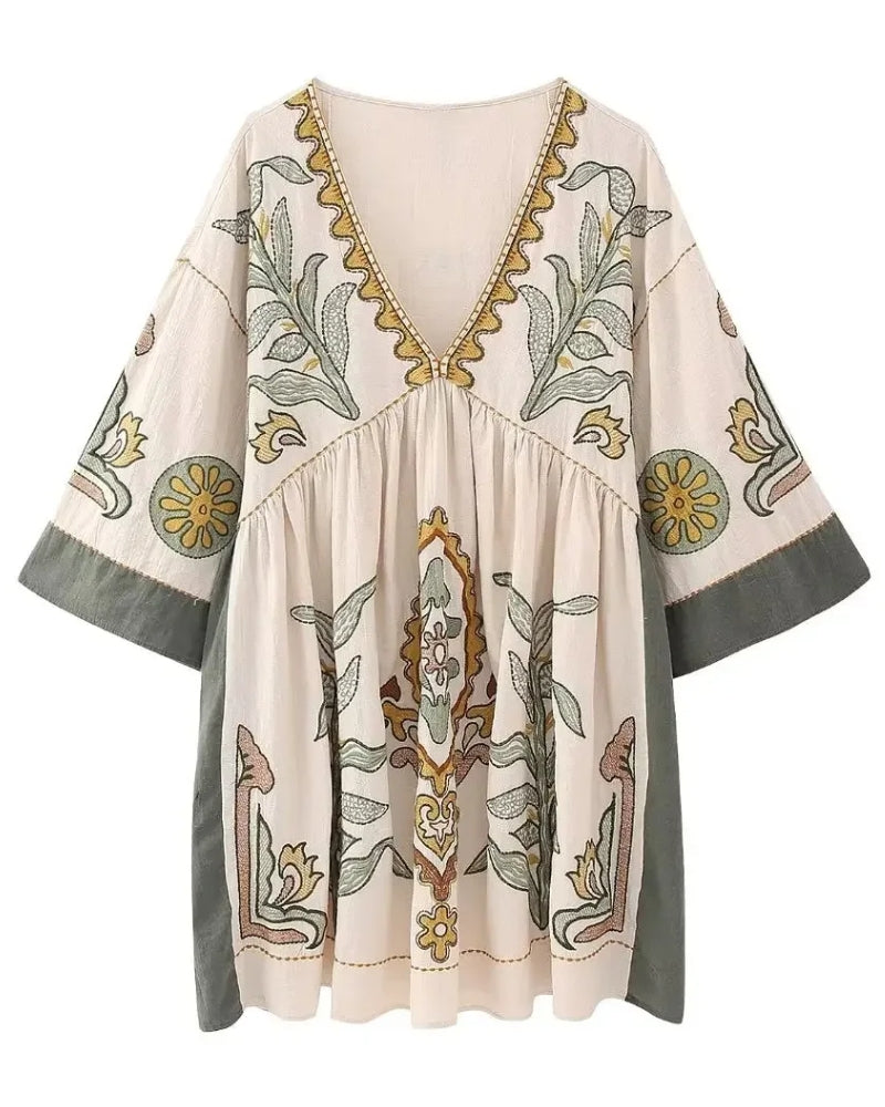 Short Sleeve Flowy Dress