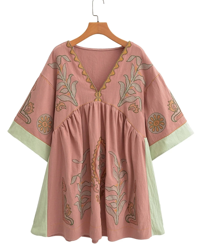 Short Sleeve Flowy Dress